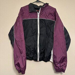 Vintage Wilson Purple and Black Track Full Zip Jacket